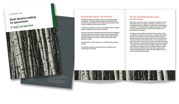 Clayton Utz - Good Decision Making Brochure Sheets: A Legal Perspective